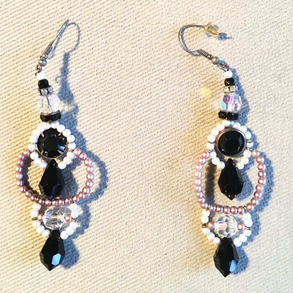 Pearl Beads & Stones Earrings